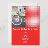 Picnic lunchpartij schattige Franse stijl gingham Kaart (Voorkant)