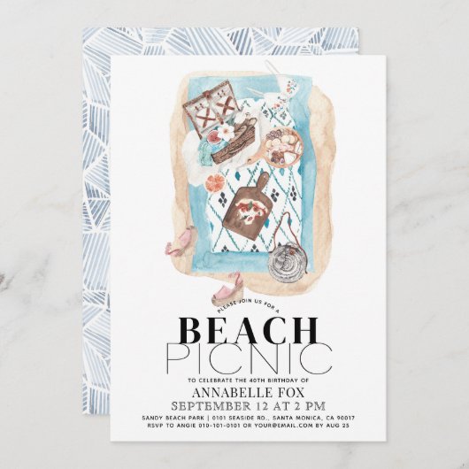 Picnic op de dag van de geboorte van de bloederige kaart (Voorkant / Achterkant)