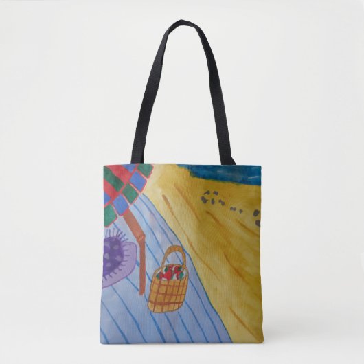 Picnic op de strand tote bag (Voorkant)