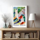 Picnic op het strand van August Macke Poster