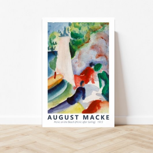 Picnic op het strand van August Macke Poster