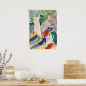 Picnic op het strand van August Macke Poster (Keuken)