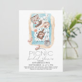 Picnic op het strand Vrijgezellenfeest Kaart (Staand voorkant)