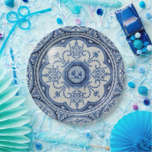 Picnic op Minton Holland Blue & White Paper 1896 Papieren Bordje (Feest)