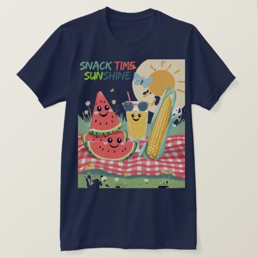 Picnic Pals – Summer Snack Squad T-shirt (Design voorkant)