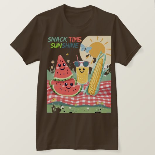 Picnic Pals – Zomer Snack Team T-shirt (Design voorkant)