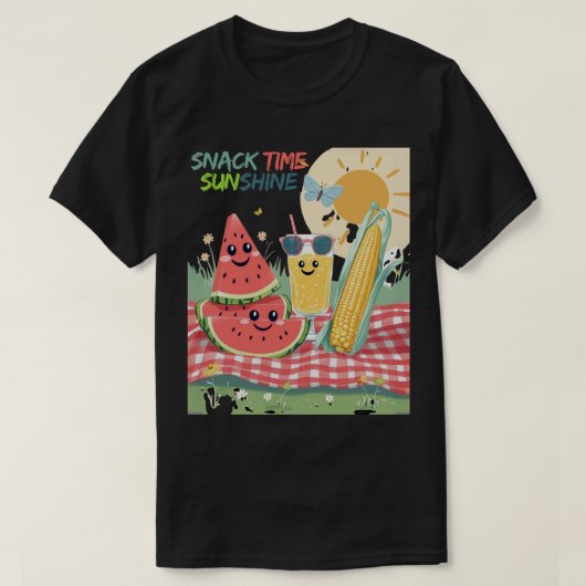 Picnic Pals – Zomer Snack Team T-shirt (Design voorkant)