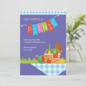 Picnic Party nodigt uit Kaart (Staand voorkant)