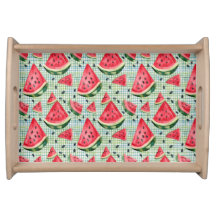 Picnic Patch Watermelon – Waterverf Fruit Gingham
