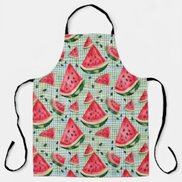 Picnic Patch Watermelon – Waterverf Fruit Gingham Schort