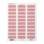 Picnic Patroon Etiket (Full Sheet)