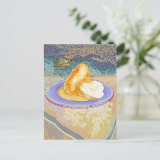 Picnic Pear Briefkaart (Staand voorkant)