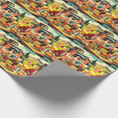 Picnic Retro Comics Cadeaupapier (Hoek)