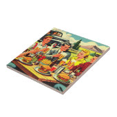 Picnic Retro Comics Tegeltje (Zijkant)