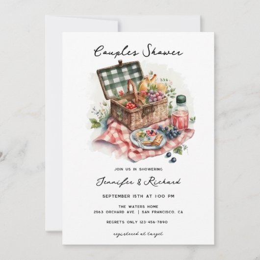 Picnic | Rustieke koppels douchen Kaart (Voorkant)