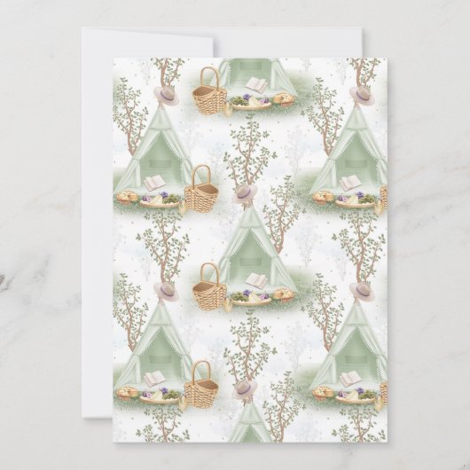 Picnic | Rustisch Vrijgezellenfeest Kaart (Achterkant)