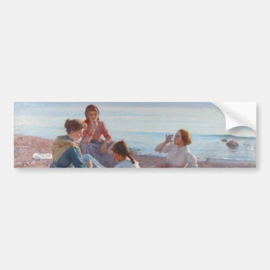 Picnic Snack on the Beach (Italiaanse zeevoelige s Bumpersticker (Voorkant)