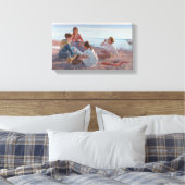 Picnic Snack on the Beach (Italiaanse zeevoelige s Canvas Afdruk (Insitu (Slaapkamer))