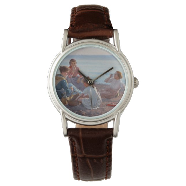 Picnic Snack on the Beach (Italiaanse zeevoelige s Horloge (Voorkant)