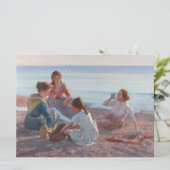 Picnic Snack on the Beach (Italiaanse zeevoelige s Kaart (Staand voorkant)