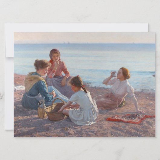 Picnic Snack on the Beach (Italiaanse zeevoelige s Kaart (Voorkant)