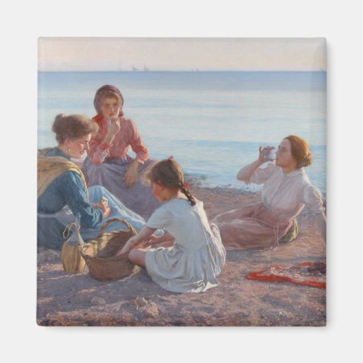 Picnic Snack on the Beach (Italiaanse zeevoelige s Magneet (Voorkant)