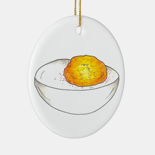 Picnic Style Deviled Pickled Egg Keramisch Ornament (Rechts)