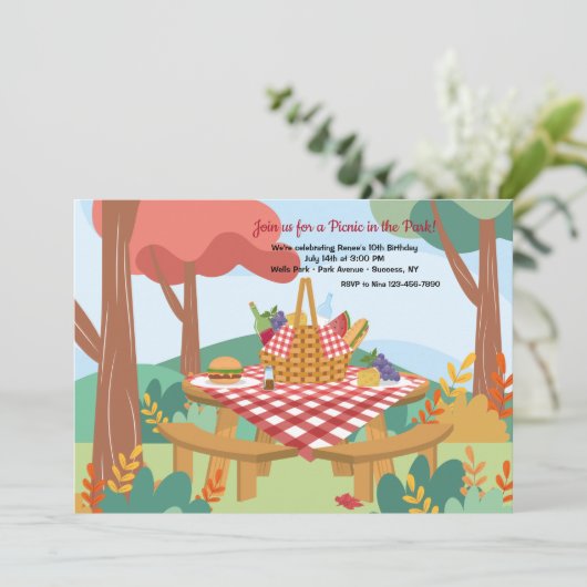 Picnic-tabel Kaart (Staand voorkant)