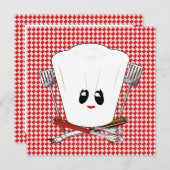 Picnic-tabel met Chef-Pet en BBQ-tools Kaart (Voorkant / Achterkant)