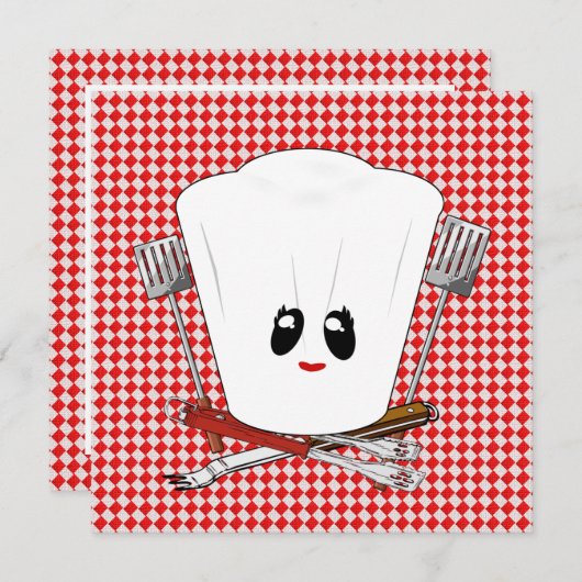 Picnic-tabel met Chef-Pet en BBQ-tools Kaart (Voorkant / Achterkant)