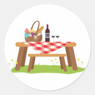 Picnic-tabel Ronde Sticker
