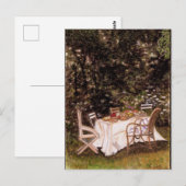 Picnic Table en Chairs impressionist voor gebruik  Briefkaart (Voorkant / Achterkant)