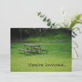 Picnic Table-uitnodigingen Kaart (Staand voorkant)
