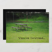 Picnic Table-uitnodigingen Kaart (Voorkant / Achterkant)