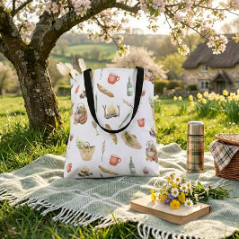 Picnic Time Sweet Geïllustreerde Canvas tas