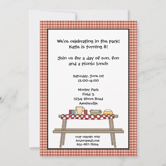 Picnic Uitnodiging (Voorkant)