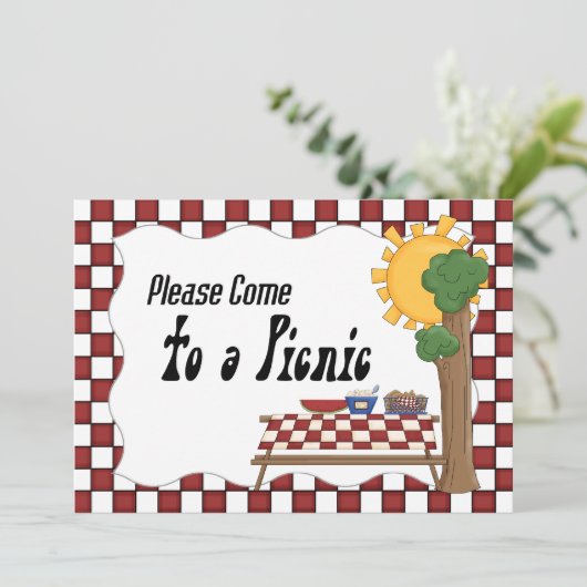 Picnic Uitnodiging (Staand voorkant)