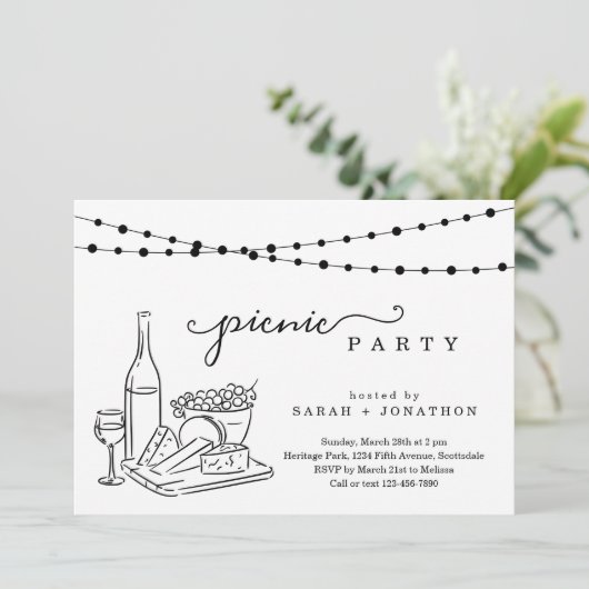 Picnic Uitnodiging (Staand voorkant)