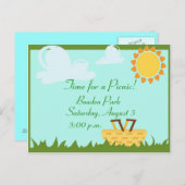 PICNIC-uitnodiging Uitnodiging Briefkaart (Voorkant / Achterkant)