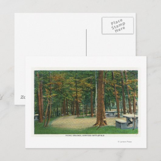 Picnic Uitzicht Saratoga-slagveld Briefkaart (Voorkant / Achterkant)