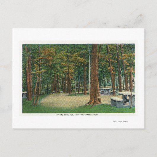 Picnic Uitzicht Saratoga-slagveld Briefkaart (Voorkant)