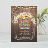 Picnic vrijgezellenfeest mason jar verjaardagsuitn kaart (Staand voorkant)