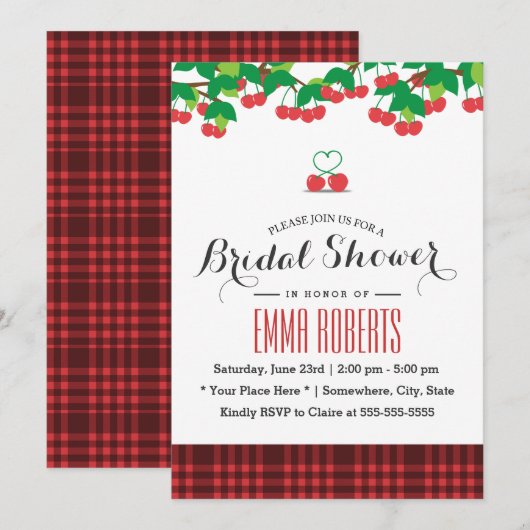 Picnic-Vrijgezellenfeest van zoete kersen Kaart (Voorkant / Achterkant)