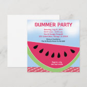 Picnic Watermeloen bij de zomerpartij - 5x5 - aang Kaart (Voorkant / Achterkant)