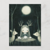 Picnic With Deer Briefkaart (Voorkant)
