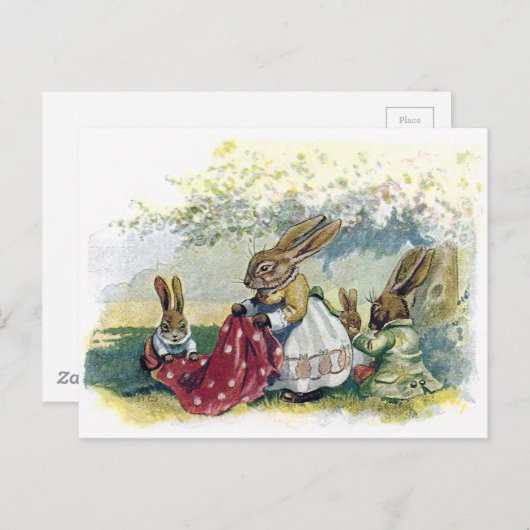 Picnicingkonijnen Briefkaart (Voorkant / Achterkant)