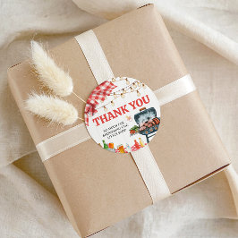 Picnick Gingham Baby-Q Favor Cadeautags Bedankjes Labels