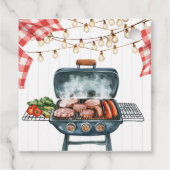 Picnick Gingham Baby-Q Favor Geschenklabels Bedankjes Labels (Achterkant)