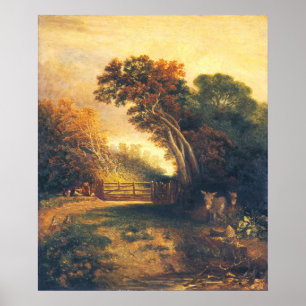 Picnickers en Donkeys Joseph Paul Fine Art Poster