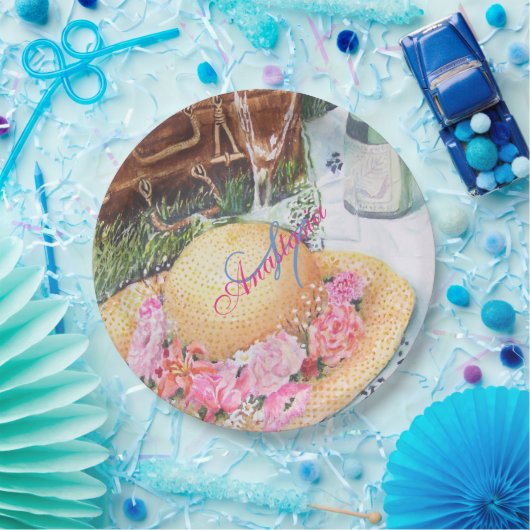 PICNISCHE VOORSTELLEN MONOGRAM PARTIJ PAPIEREN BORDJE (Feest)